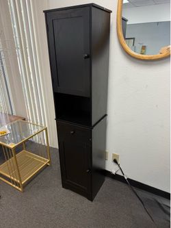 New Wooden 63” Tall Bathroom Kitchen Pantry Cabinet Storage with Adjustable Shelve