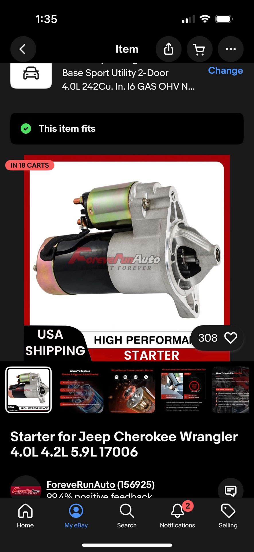 Jeep Wrangler/Cherokee Starter