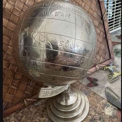 Small Metal Desk Globe