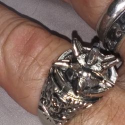 Sterling Hand Made. Big Ring.24 Grams...size .9.1/2