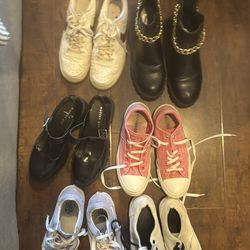 vans, convers, nikes, and madden shoes