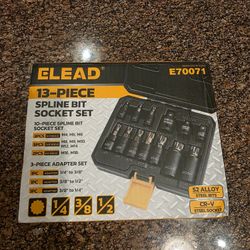 Brand new 13 pieces spline bit socket set 