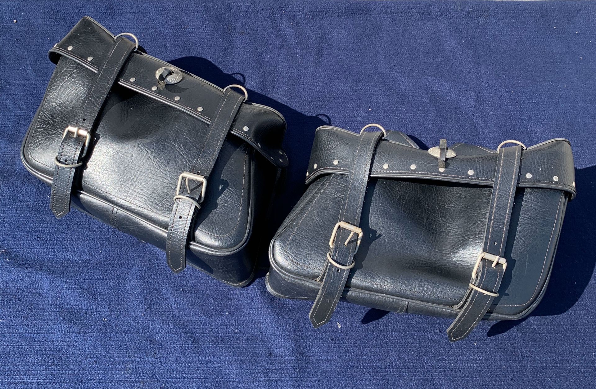 Leather Slant Saddlebags