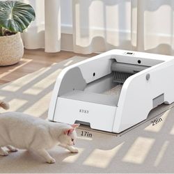 New in box Smart Self Cleaning Litter Box, Upgraded Automatic Cat Litter Box Self Cleaning That Can Use Clumping Cat Litter, 