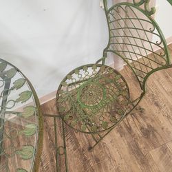 2 patio tables and chairs