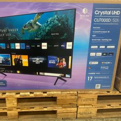 50" Screen Led Smart 4k By Samsung Crystal Ultra HDTV.