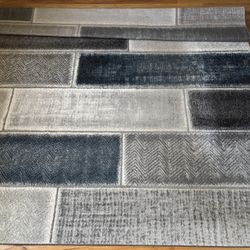 8x10 Blue Geometric Rug