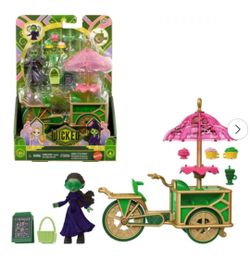 New Wicked Emerald City Dessert Cart Toy with Cart, Small Doll