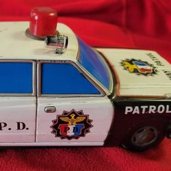 Vintage Toy Police Car 1960era 
