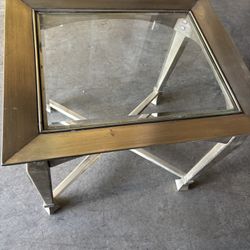 Glass End Table 