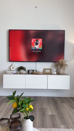 Floating TV Stand Cabinet White