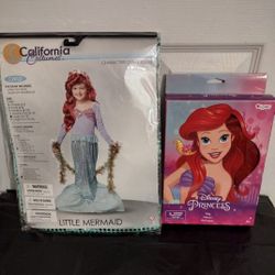 Brand New 🎃 Halloween 👻 Disney Princess Little Mermaid Costume and Wig Size Large 10 - 12 $65 Firm Pick Up Only In Bakersfield In The 93308 Area No 