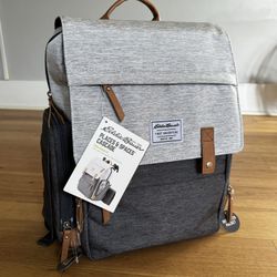 Eddie Bauer Cascade Diaper Backpack - Black/Gray