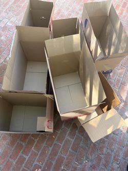Assembled cardboard boxes