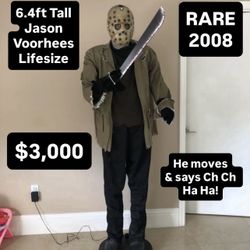 Halloween 6.4ft Tall Jason Voorhees Animatronic LifeSize Prop Collectible (RARE 2008)