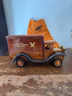 Plumbers and Pipefitters wood truck