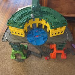 Car Toy With Tracks And A Crane