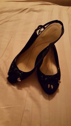 KATE SPADE black suede heels