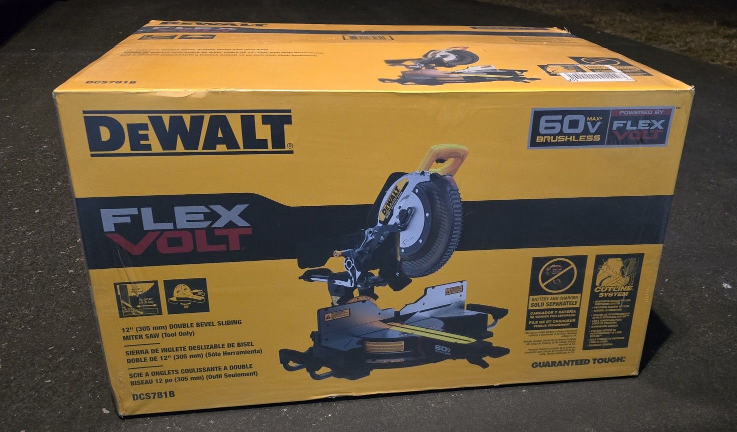 DEWALT DCS781B FLEXVOLT 60V 12 in. Cordless Sliding Miter Saw (Tool Only)