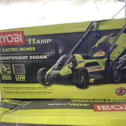 Ryobi Lawnmower 11amps Cord New 13inch Electric 