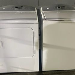 KENMORE WHITE HIGH EFFICIENCY TOP LOAD WASHER AND GAS DRYER 