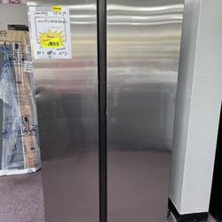 Refrigerator, 36” Side By Side Refrigerator  Free Delivery With 1 Year Warranty 