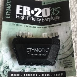 Etymotic Research ER-20xs High Fidelity Earplugs-Clear Frost Tip