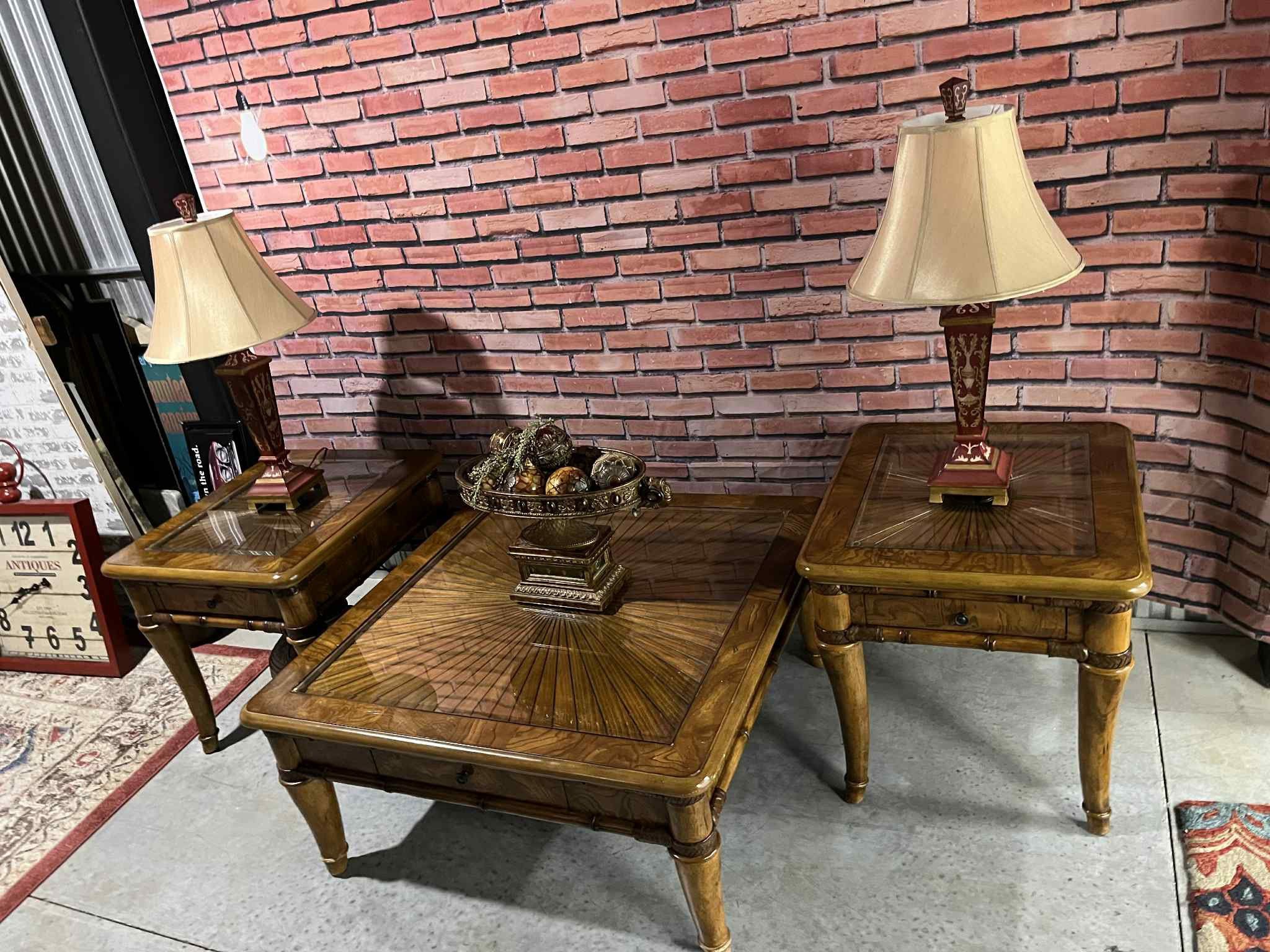 Solid Wood End Table And Side Tables