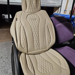 NEW Front CAR Seat Covers Beige 