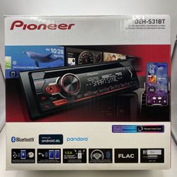 CD Receiver Pioneer Mixtrax DEH-S31BT Bluetooth USB Bass Single Din NO WIRING