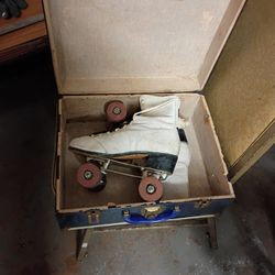 Vintage Roller Skates And Roller Skate Case