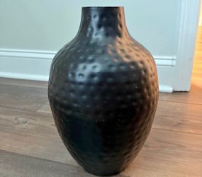 Hammered Black Vase