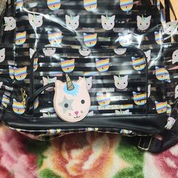 Betsy Johnson Kitty Unicorn Large Backpack 