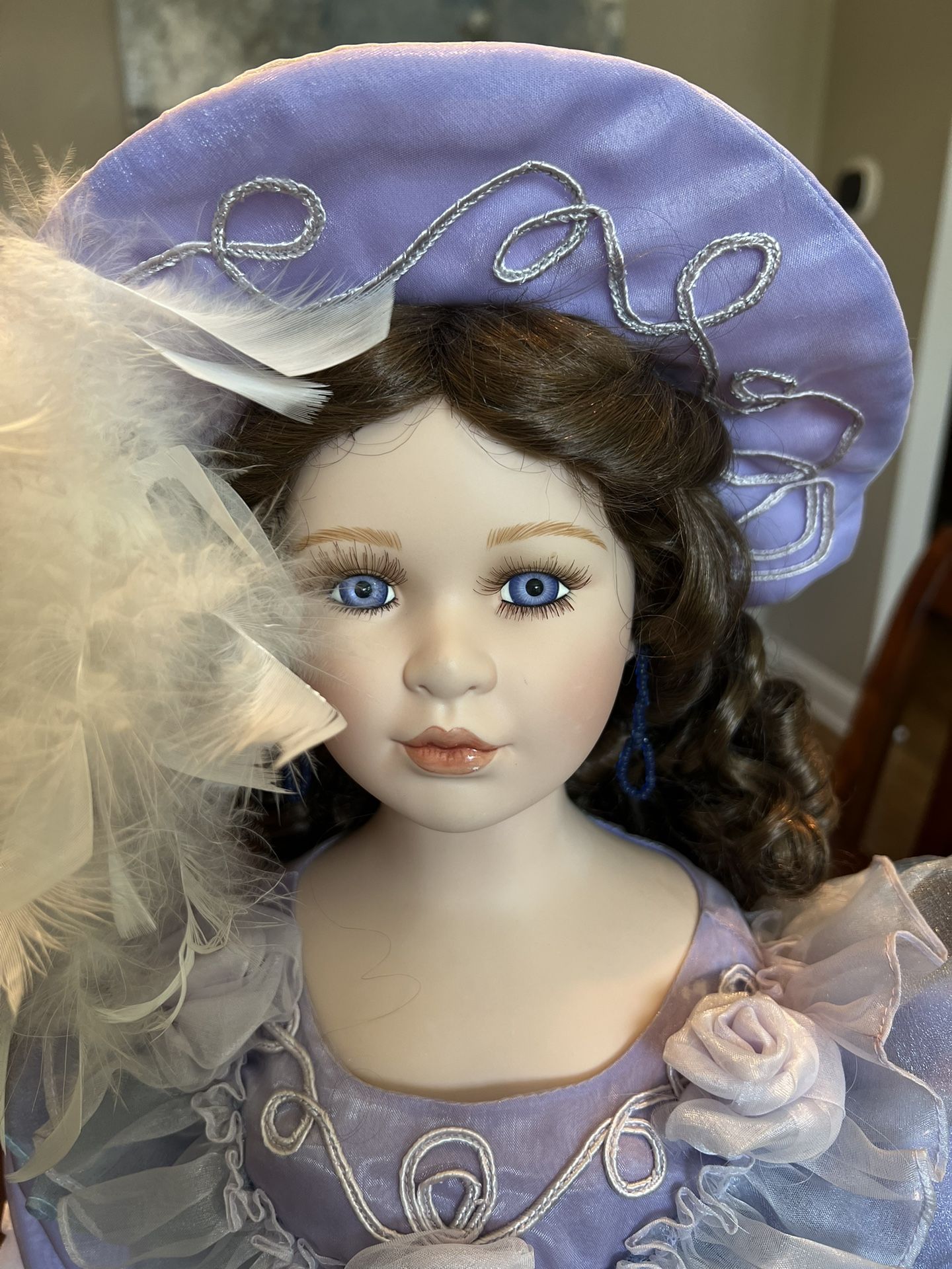 Vintage Purple Lilac Violet 24” Doll Cracker Barrel American Classics “Helena”