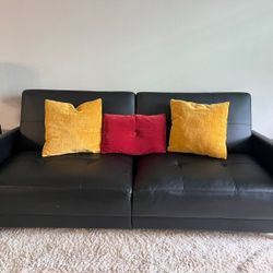 Faux Leather Futon