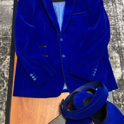 Velvet Blue Suit Set (very Expensive )