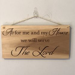 Serve The Lord Hand Burned Wood Sign