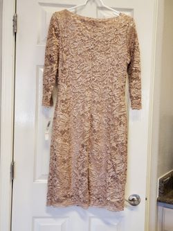 Tiana B Beige Stretch Lace Dress With Sequins All Over Lined Bodycon for  Sale in El Paso, TX - OfferUp