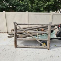 FREE  Wood / Pole Fence 32 Feet 