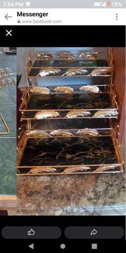 Gold plated kitchen organizer set
