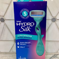 New Schick Hydro Silk razor. Ultra Sensitive with 5 blades.