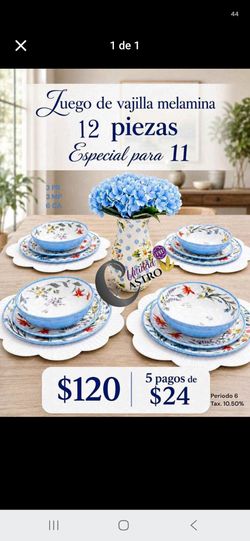 Hermosa vajilla  princess house