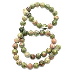 Strand Of 8mm Unakite Beads 