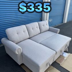 New Open Box Sectional Sofa Bed Couch 🛋️ Pull Out Bed ✅ Reversible L ✅ Storage Space ✅ 