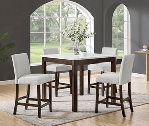 COUNTER HEIGHT 42x42 DINING TABLE WITH CHAIRS