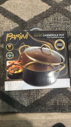 casserole Pot With Tempered Glass Lid 4.5 qt