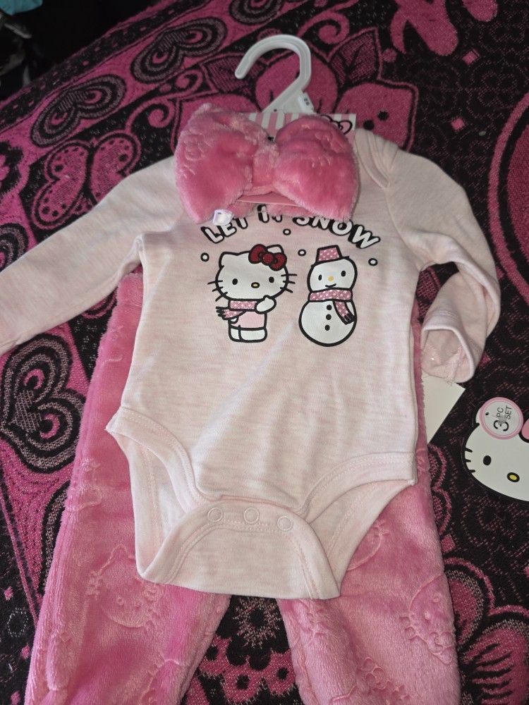 Hello Kitty Christmas Baby Outfit