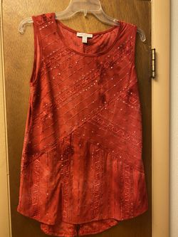 Ladies Blingy Red Top