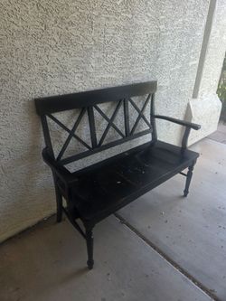 Wood bench