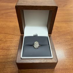 2.7 Carat Oval Cut Diamond Engagement Ring